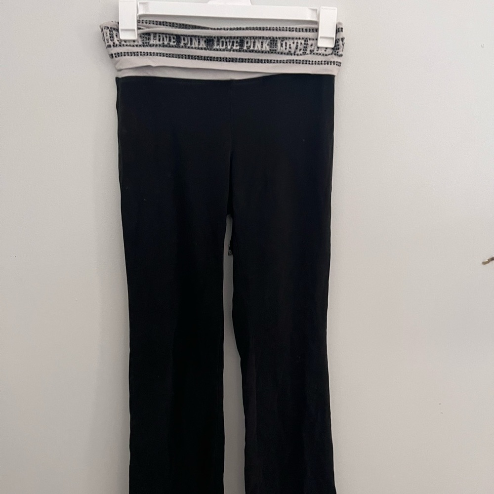 Pink Victoria Secret Black Yoga Pants